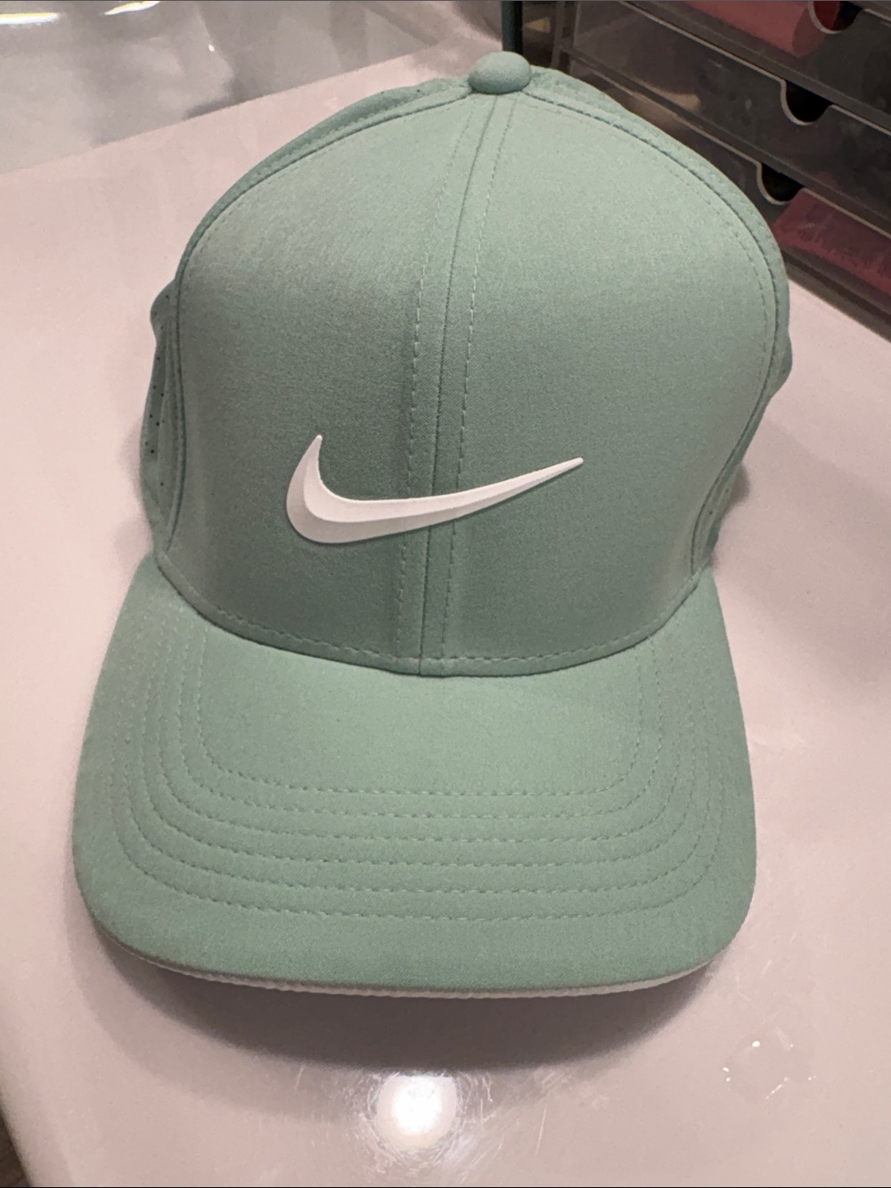 Nike Mint Green Baseball Hat with White Swoosh